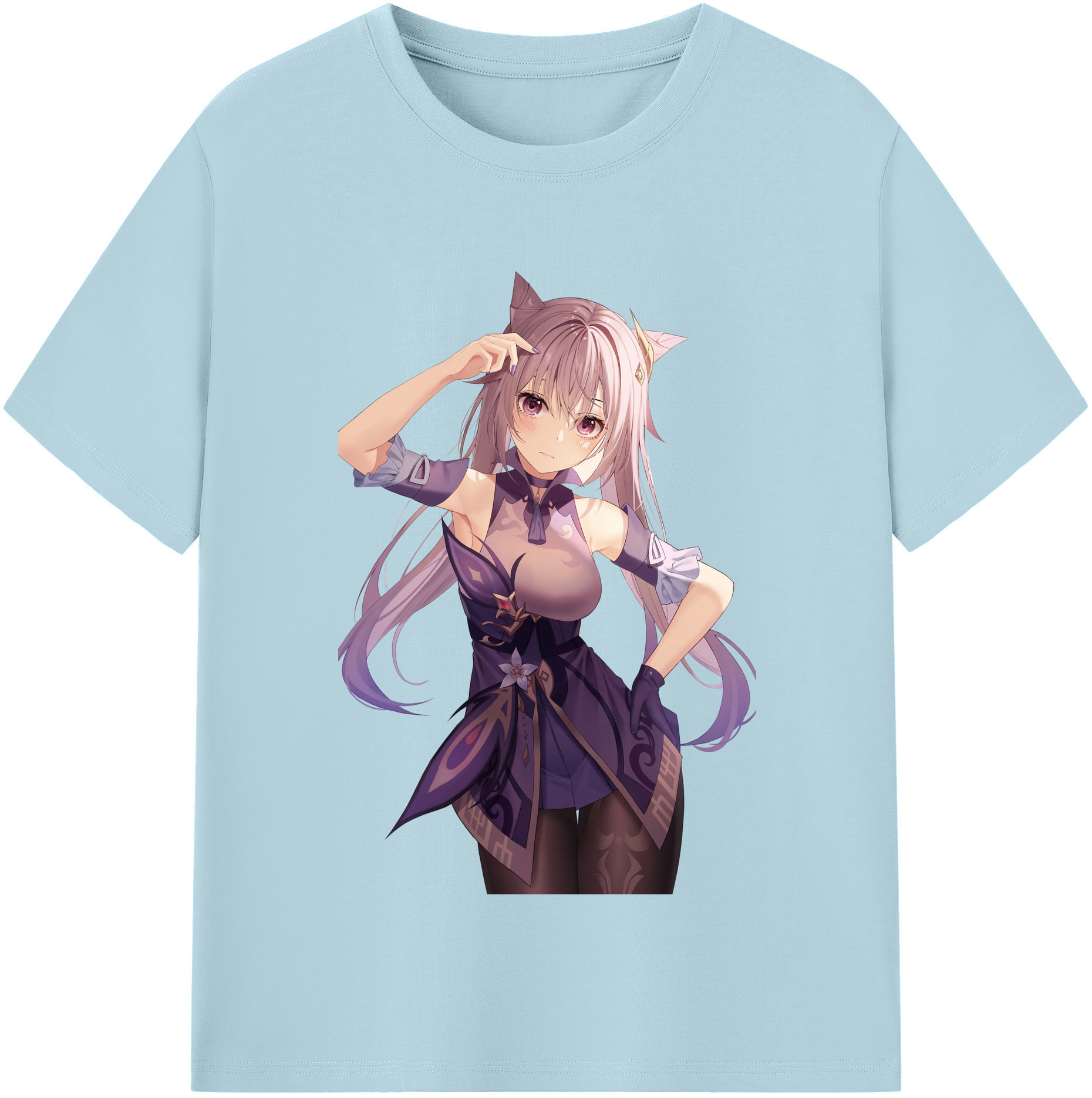 げんし神 刻晴 こくせい genshin Kokusei 綿100％半袖Tシャツ（フロントプリント）
